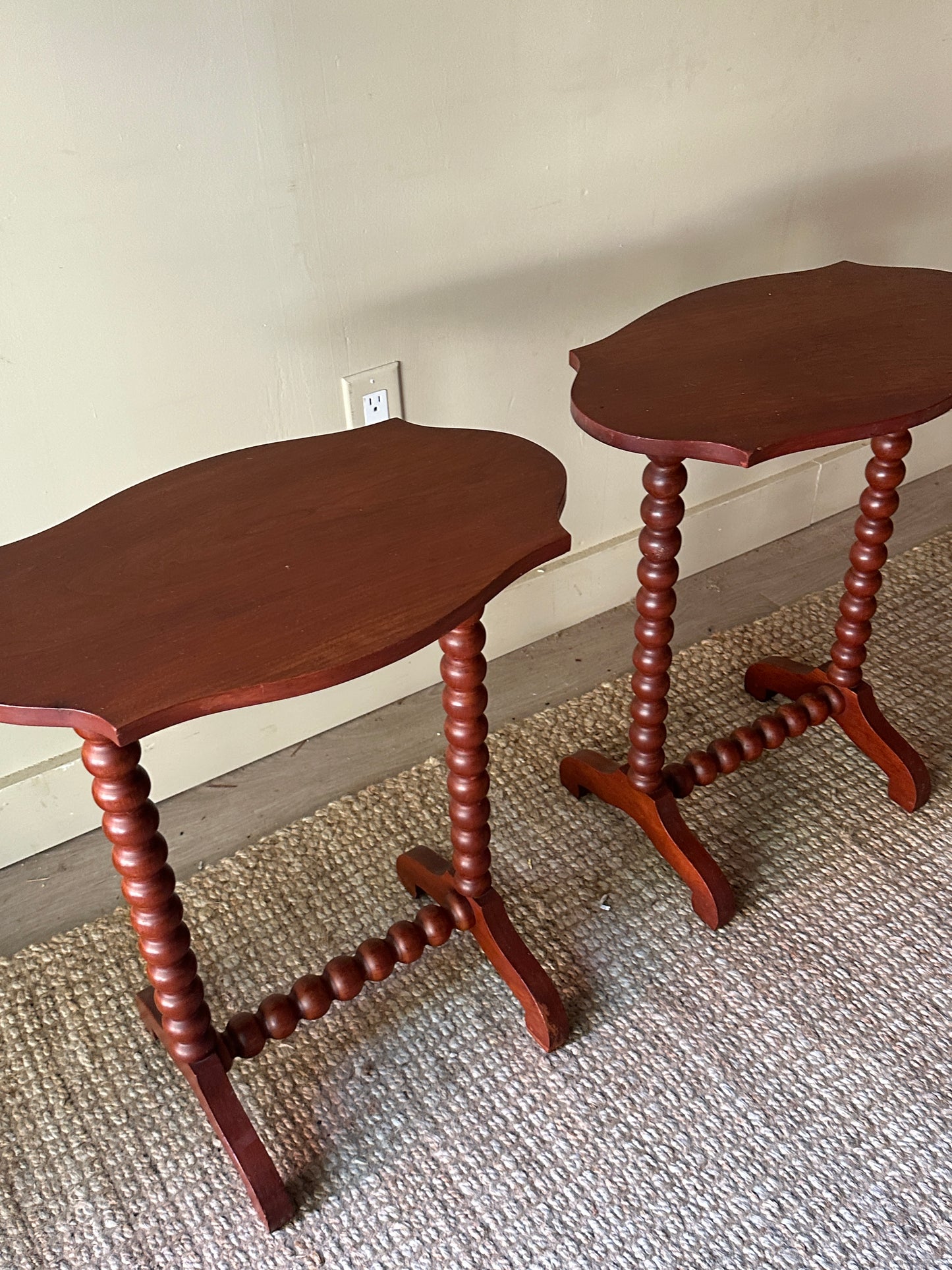 Bobbin leg side table. Sold individually.