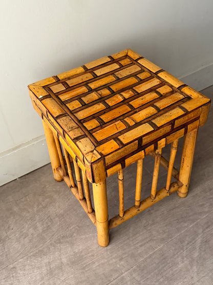 Split rattan cocktail table