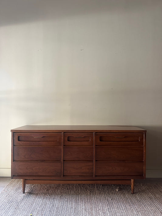 Walnut 9 Drawer Dresser