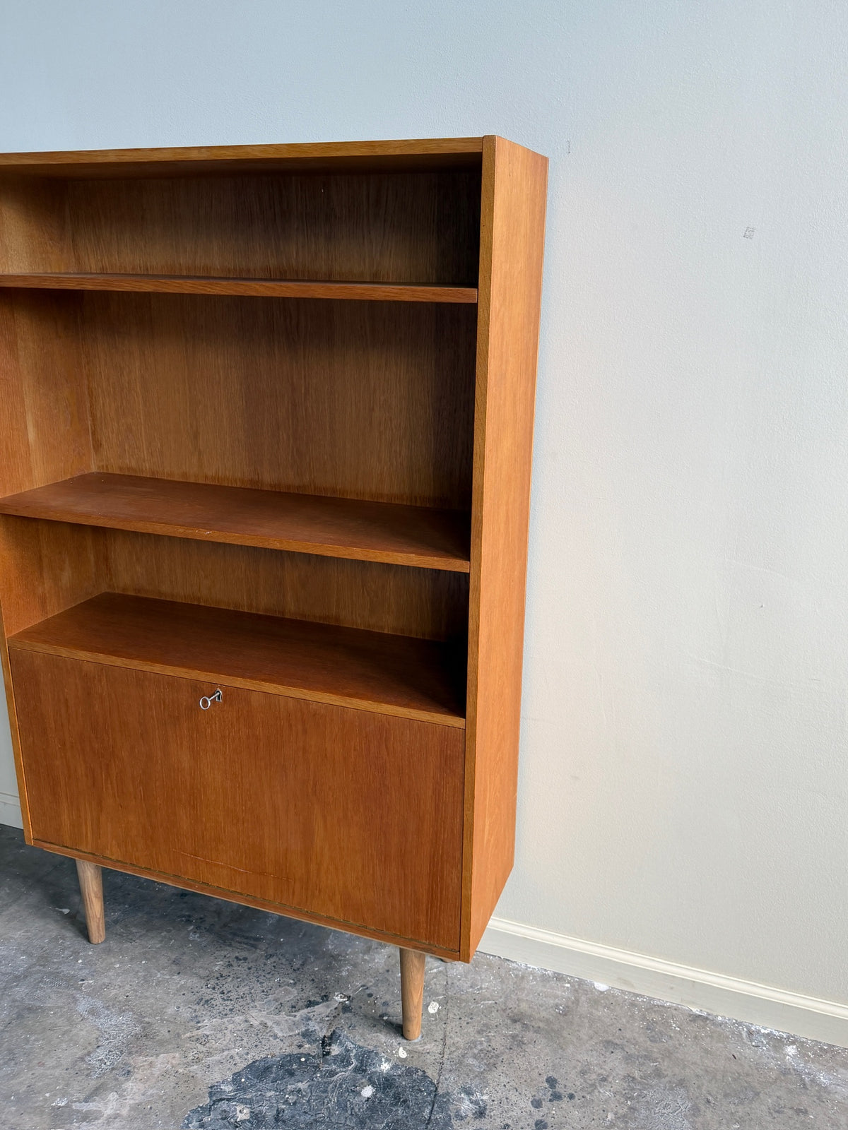 Danish teak bookcase cabinet