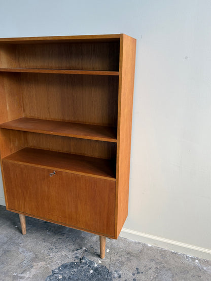 Danish teak bookcase cabinet