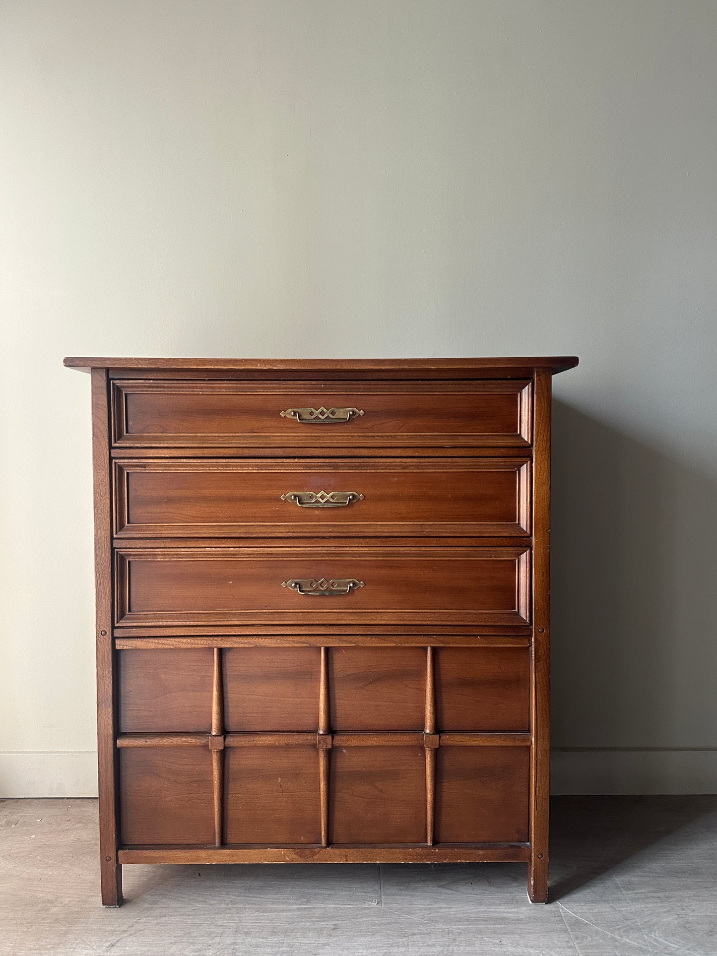 Walnut tallboy