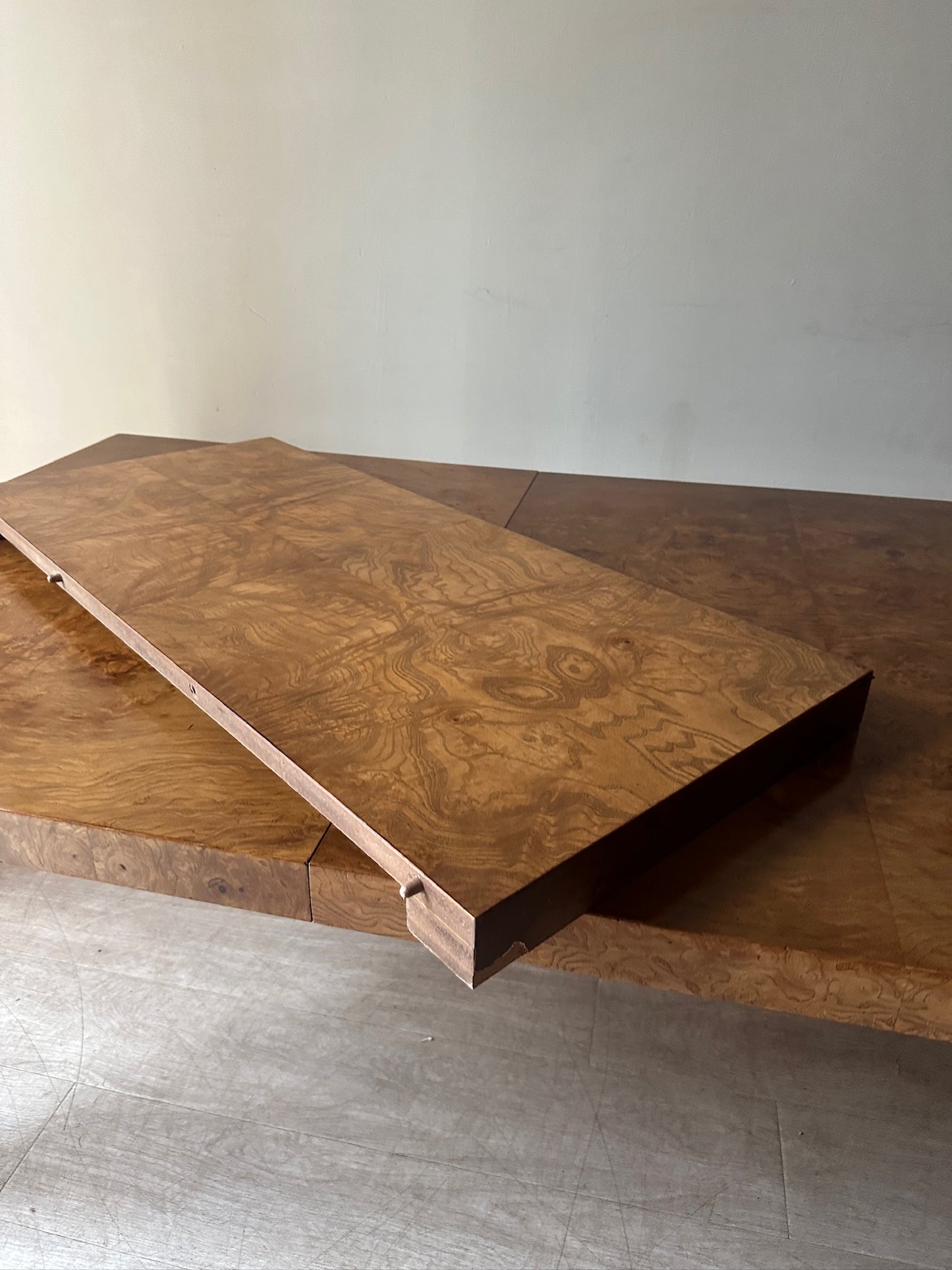 Lane Burlwood dining table with extension