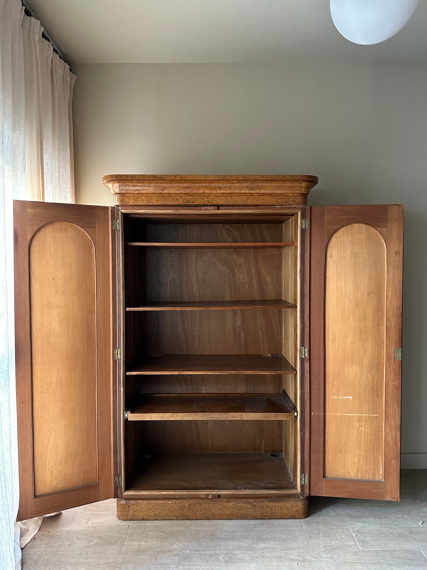 Walnut Burl Armoire