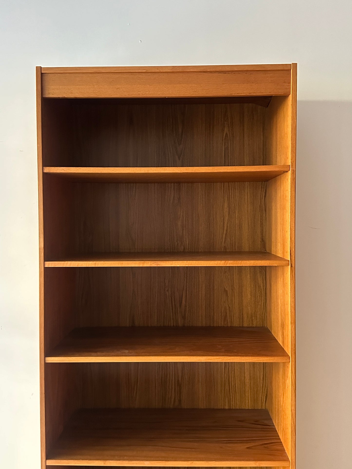 Teak shelves