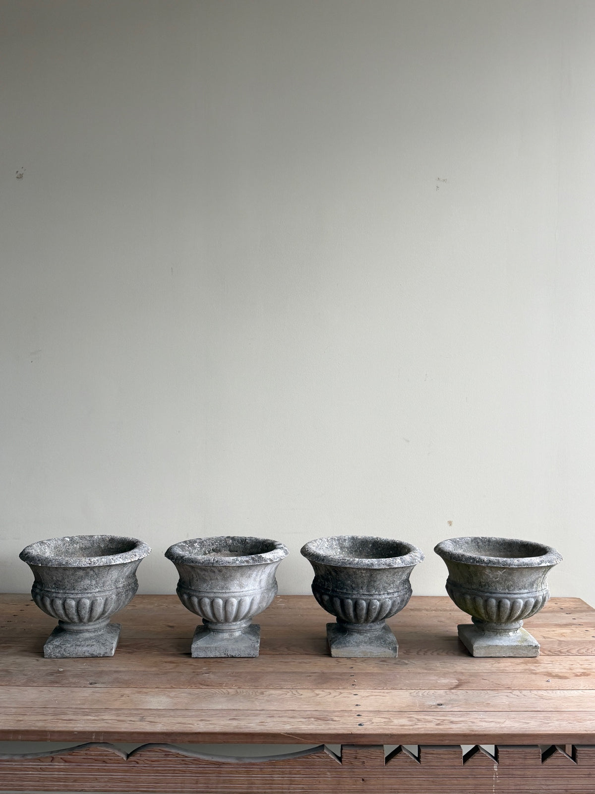 Concrete planters. Sold individually.