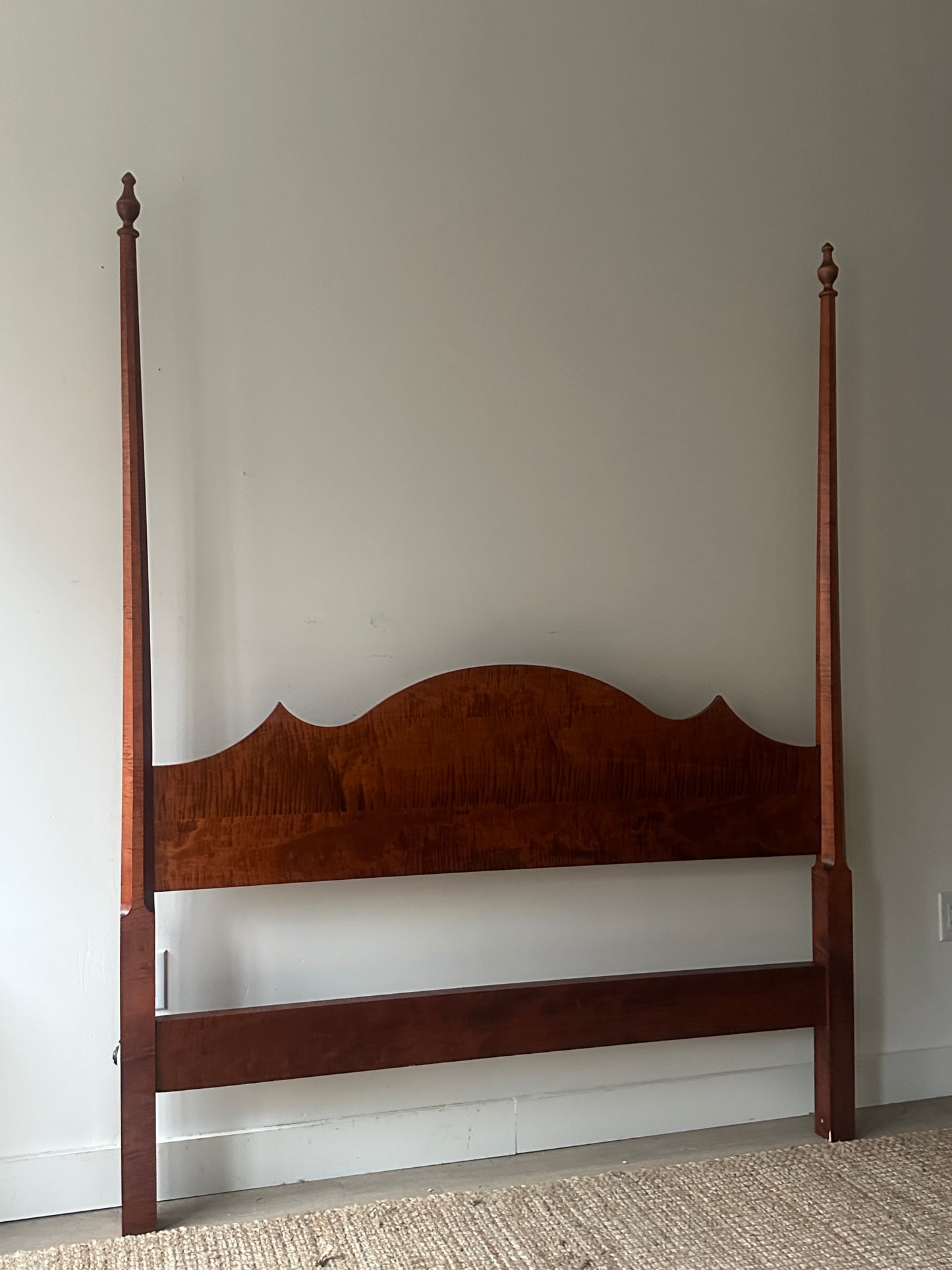 Tiger maple headboard