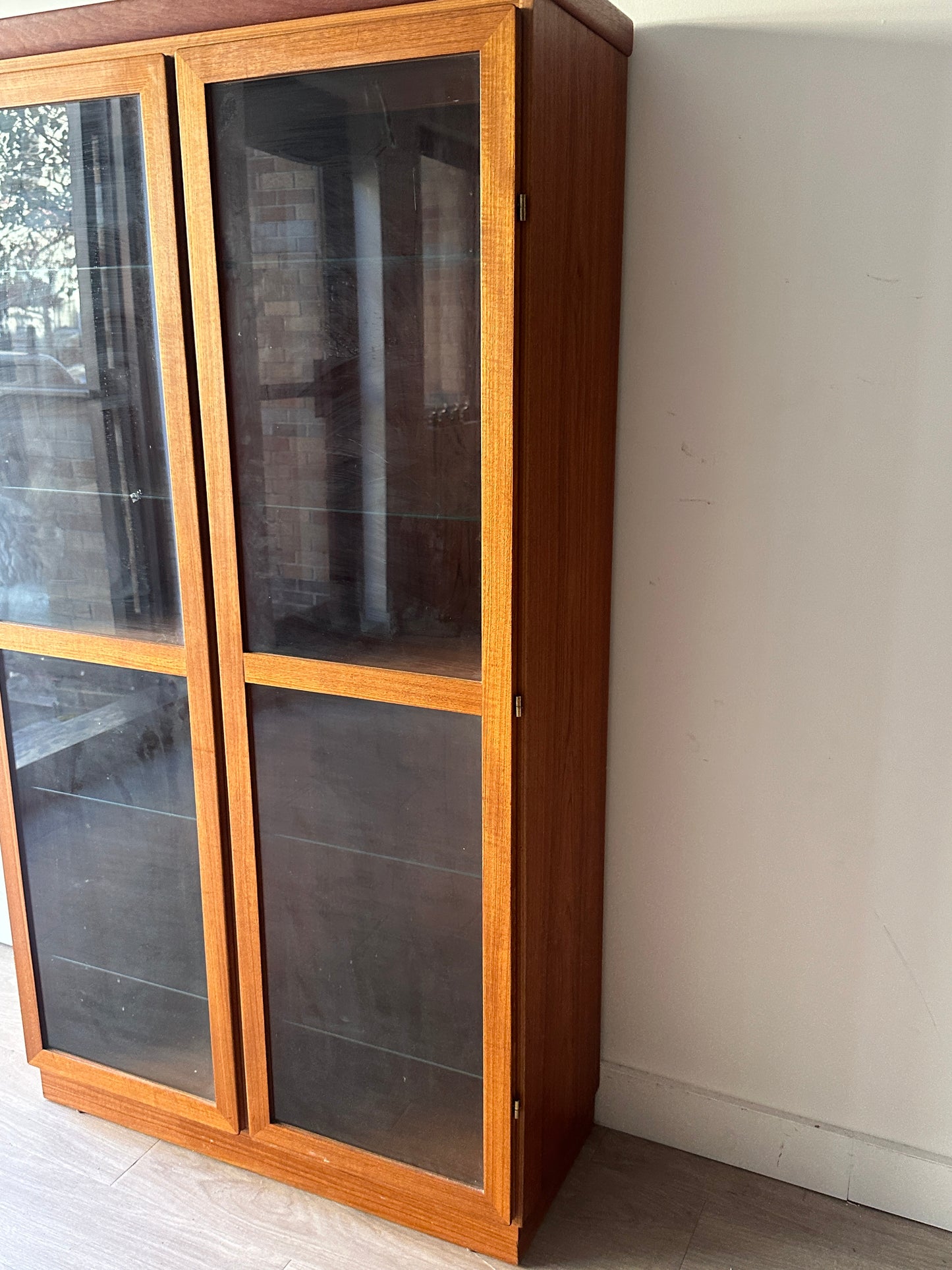 Teak display case