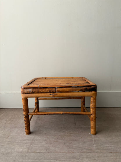 Small scorched bamboo stool