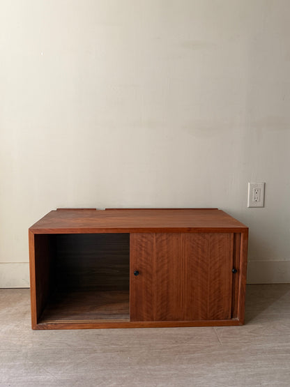 Walnut floating cabinet