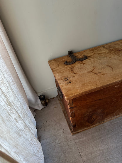 Spanish style chest with wrought iron hardware