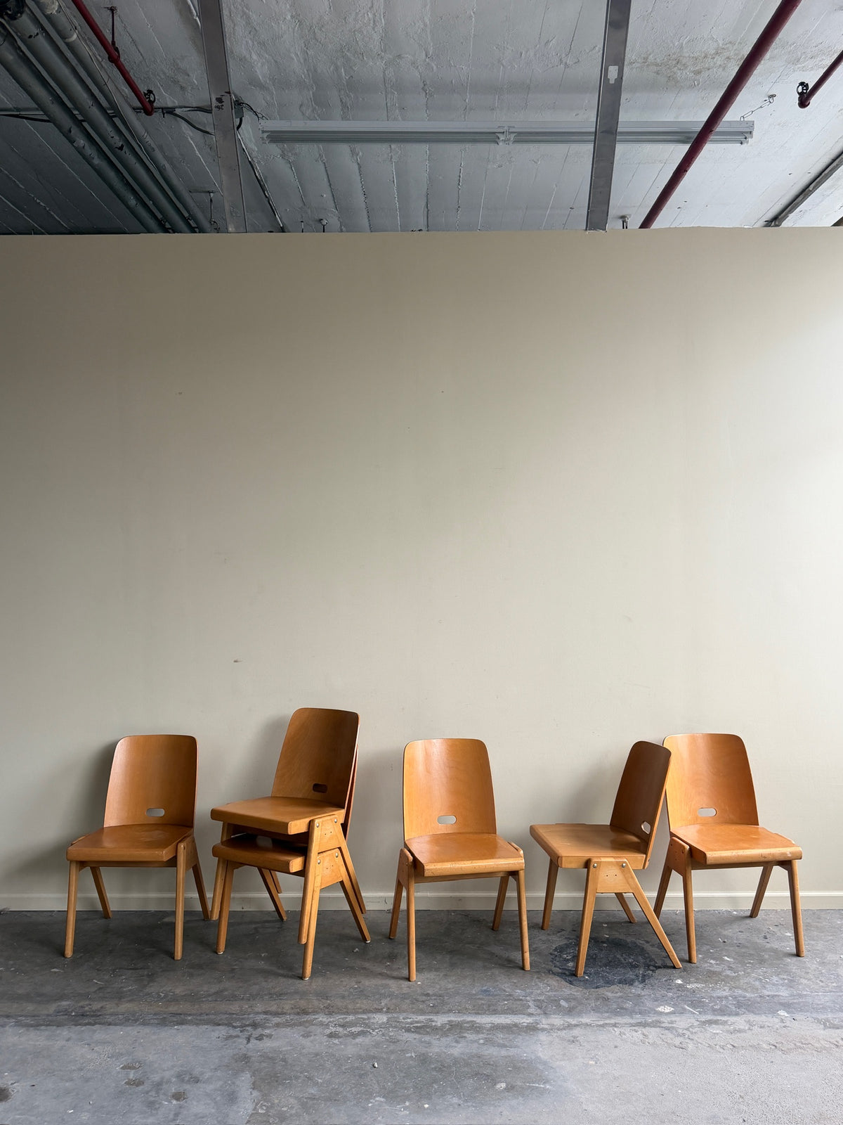 German Casala plywood bistro chairs. Sold in pairs.
