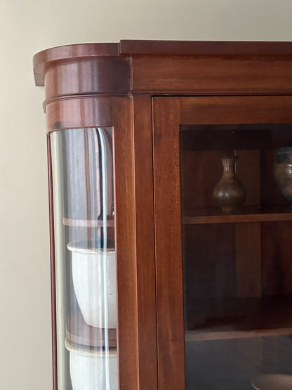 Walnut curio cabinet