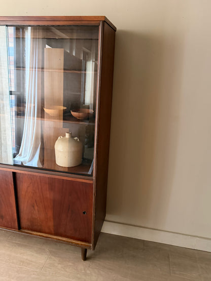 Walnut display cabinet