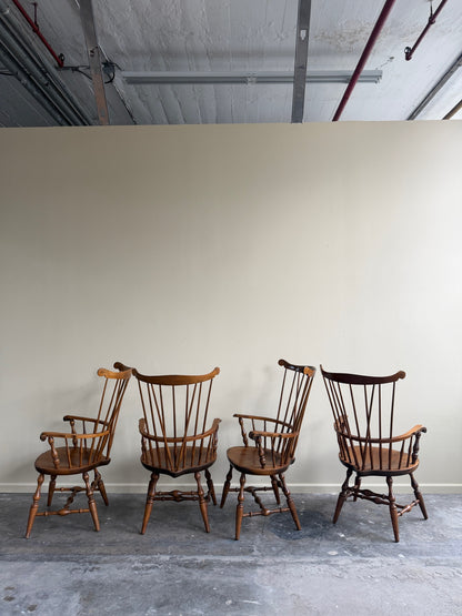Nichols and Stone maple windsor armchairs. Sold individually.