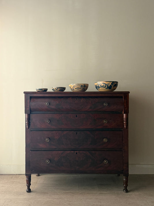 Burl mahogany dresser
