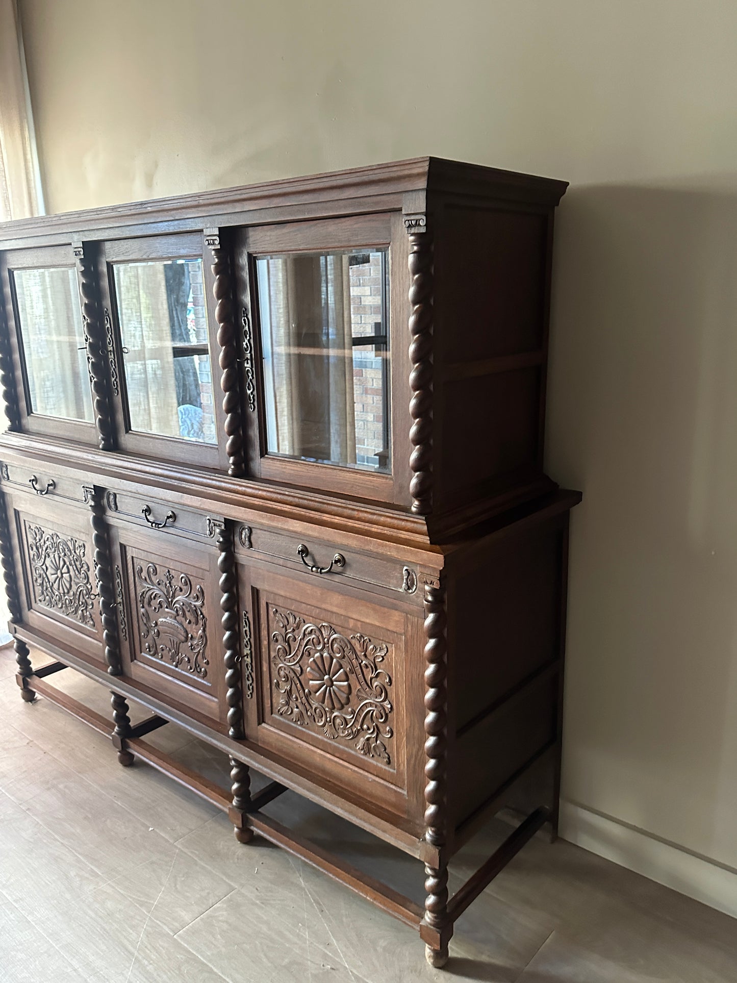 French oak two piece server