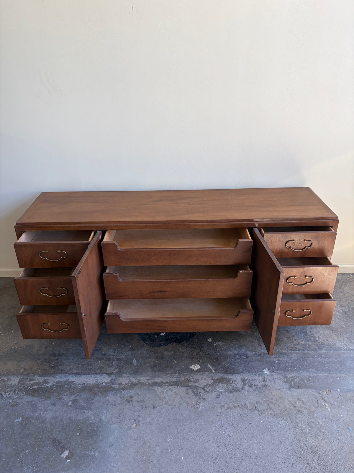American of Martinsville MCM Nine Drawer Dresser