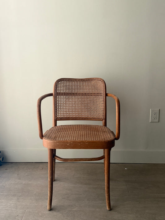 Bentwood caned chair