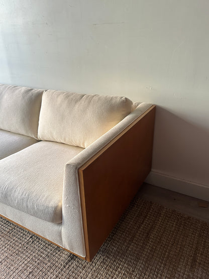 Maurice Villency sofa with wood panels