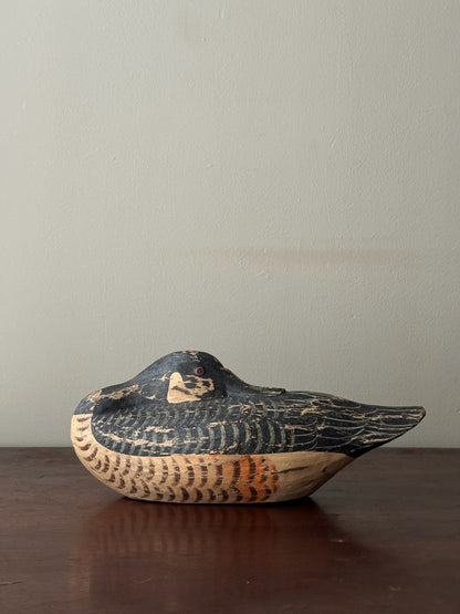 Carved loon decoy