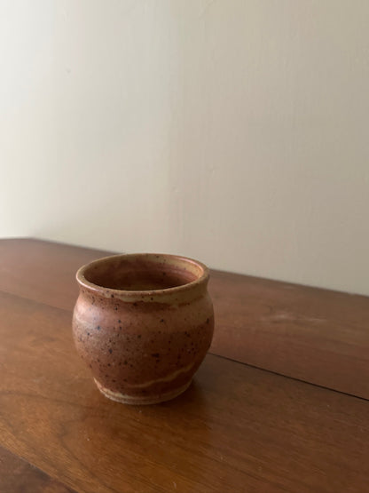 Matte speckled brown ceramic bowl/cup