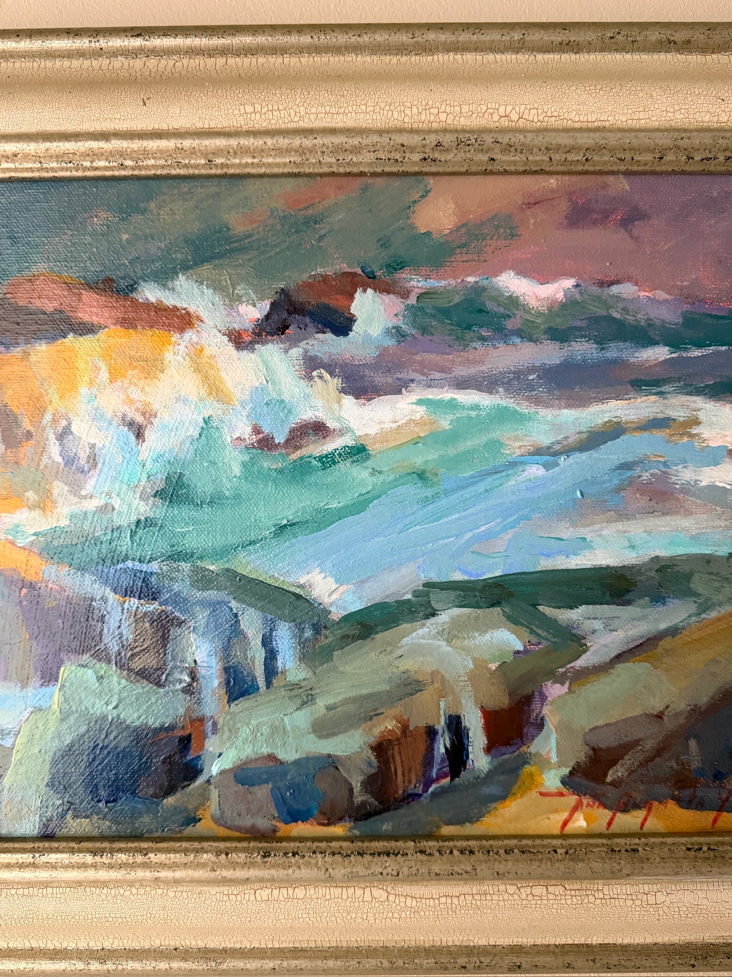 Abstract seascape. Signed.