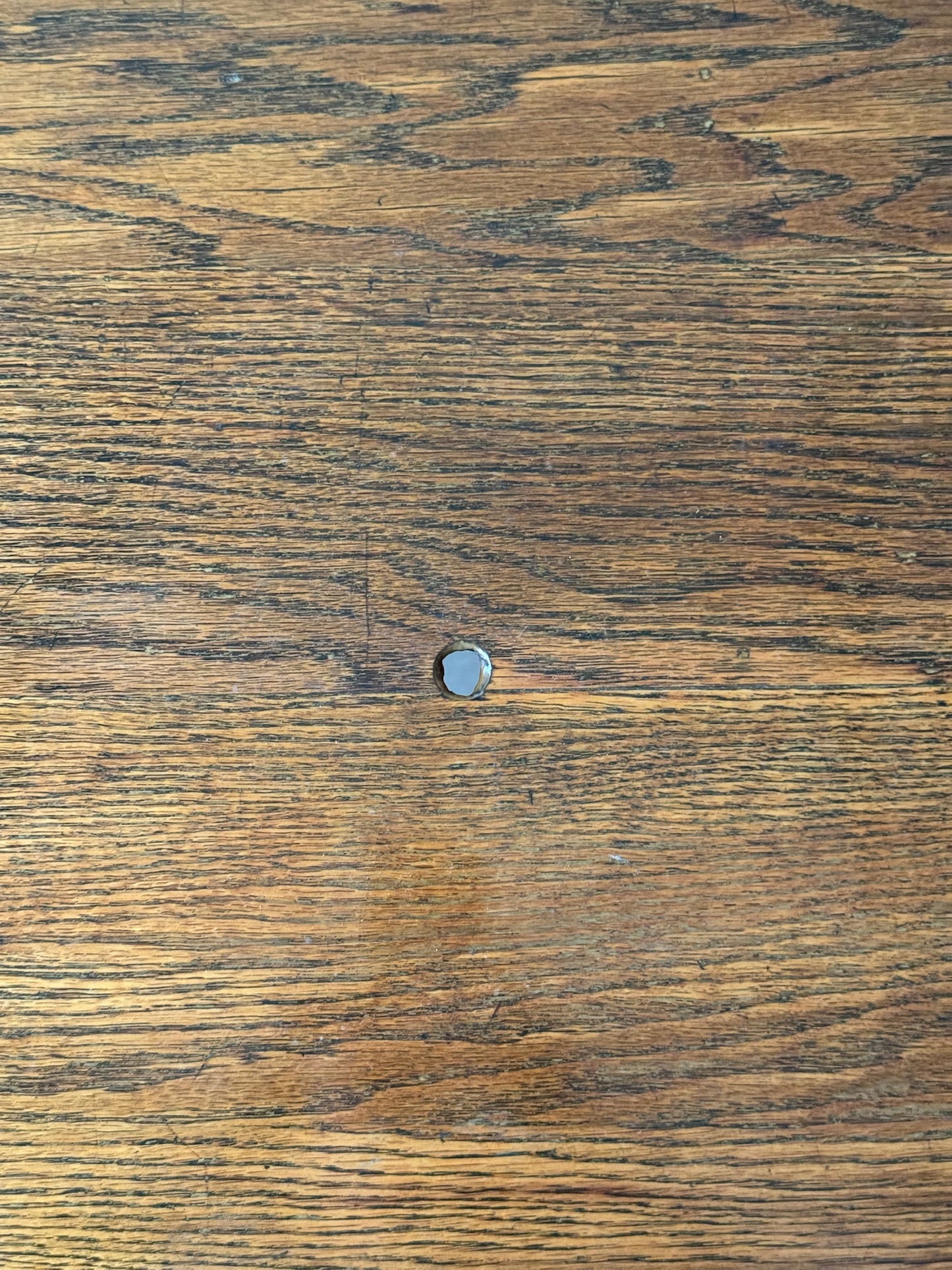 Golden oak dining table