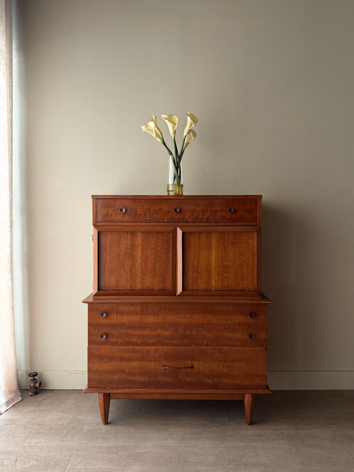 Walnut gentlemen’s dresser