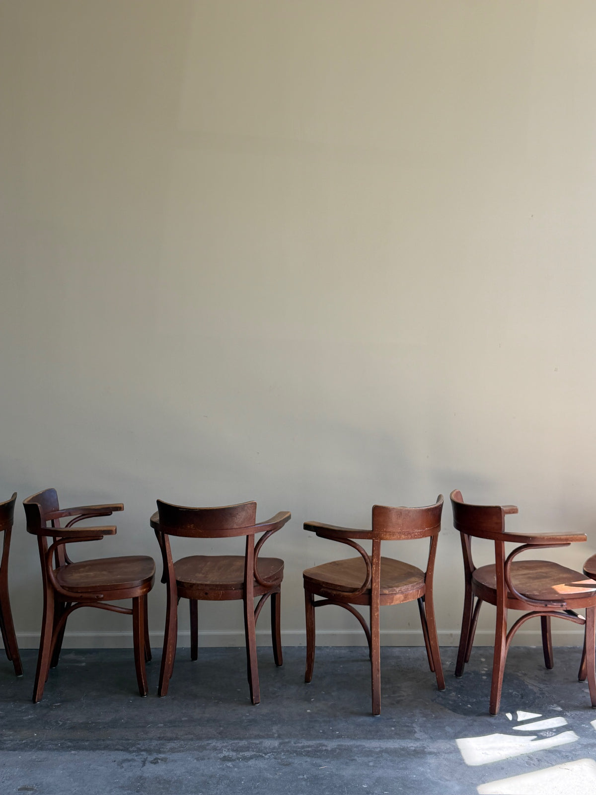 Thonet bentwood arm chairs. Sold in pairs.