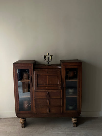 English Oak deco display case