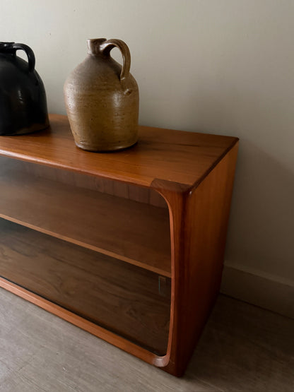 Danish teak low display cabinet