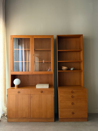 Bertil Fridhagen two piece teak hutch