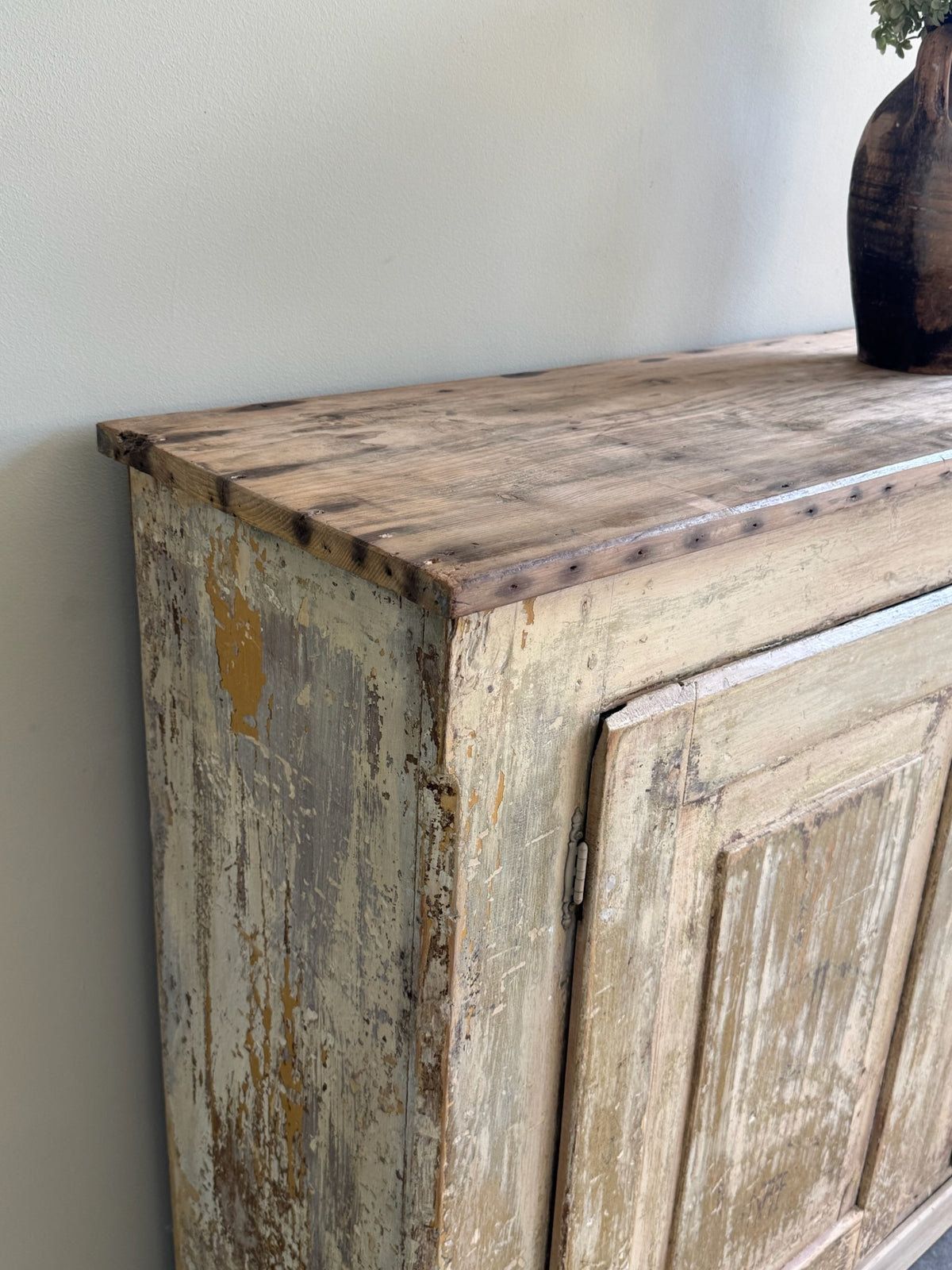 Painted pine cupboard