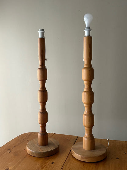 Swedish pine floor lamps. Sold individually.