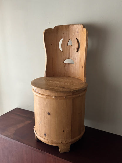 Scandinavian pine log chair