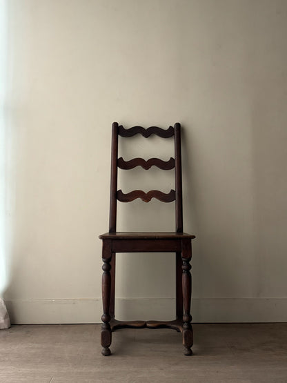 French oak ladder back chair