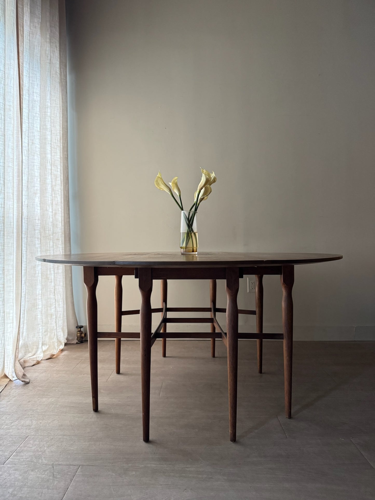 Walnut drop leaf dining table