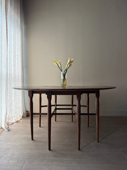 Walnut drop leaf dining table