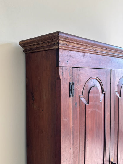 Pine stepback cupboard