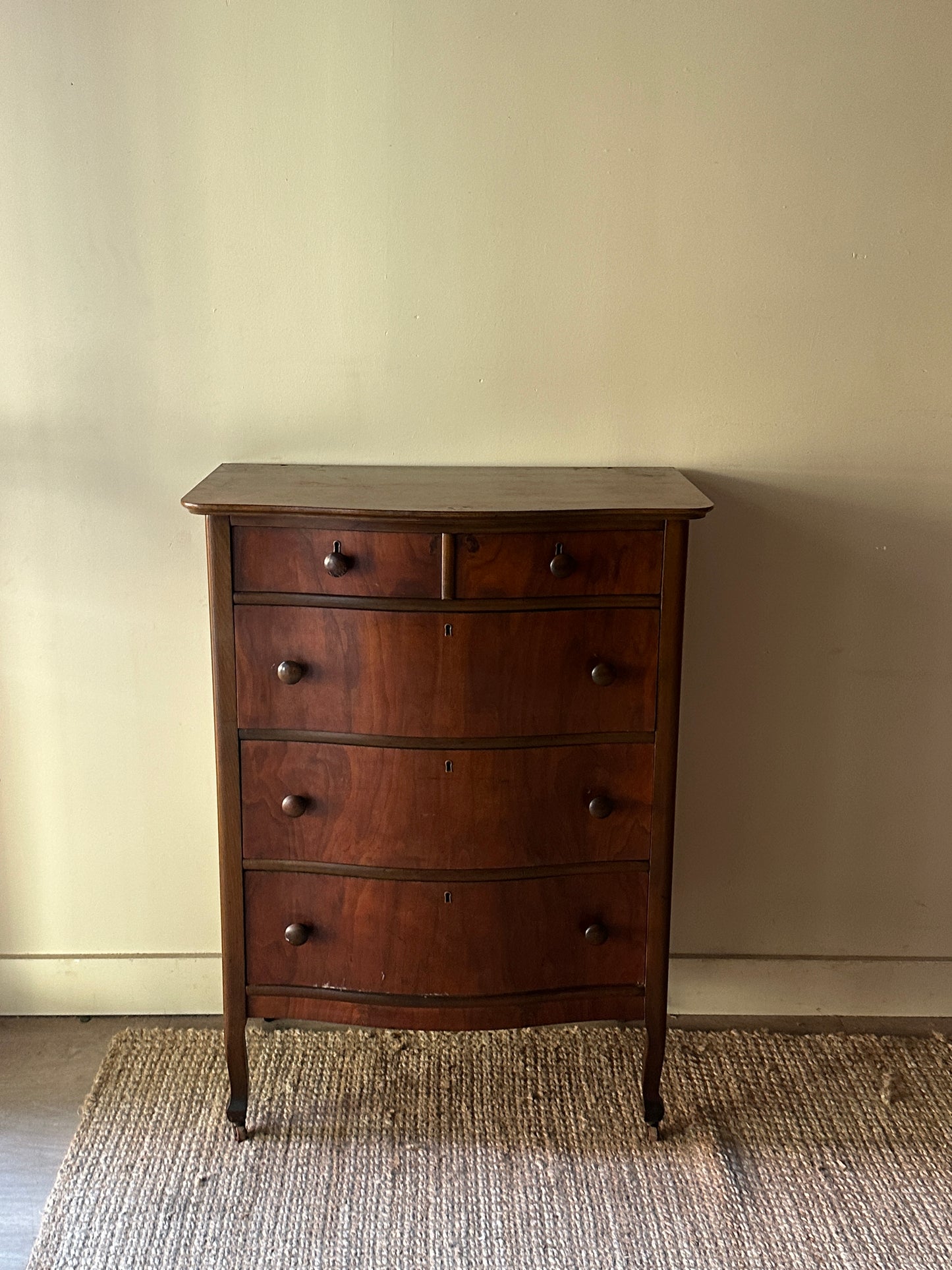 Pine tallboy dresser