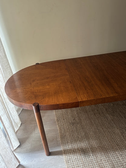 Walnut dining table with leaves