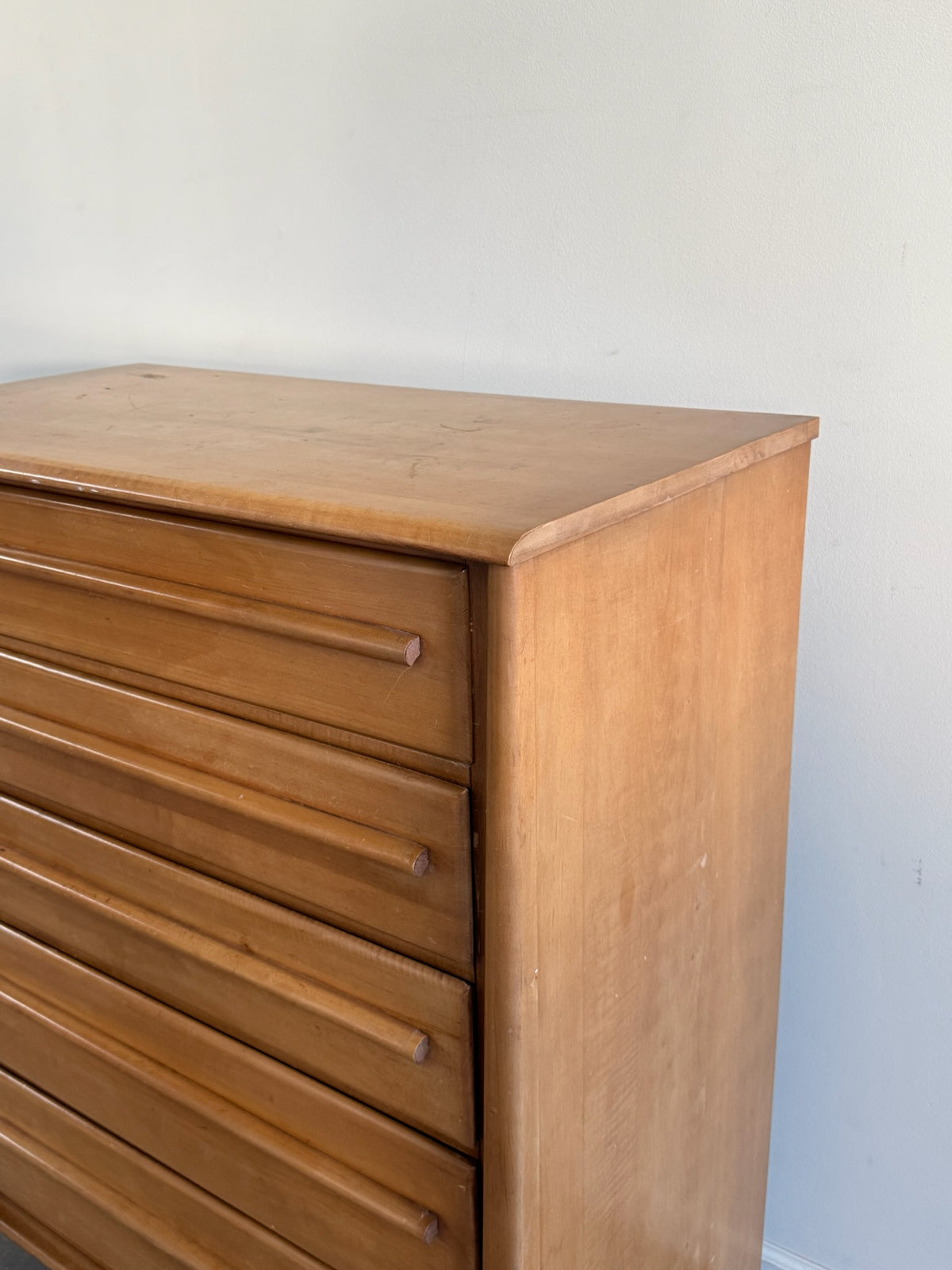 Maple tallboy dresser