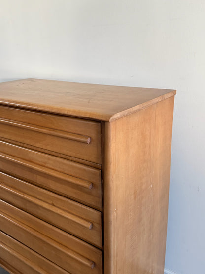 Maple tallboy dresser