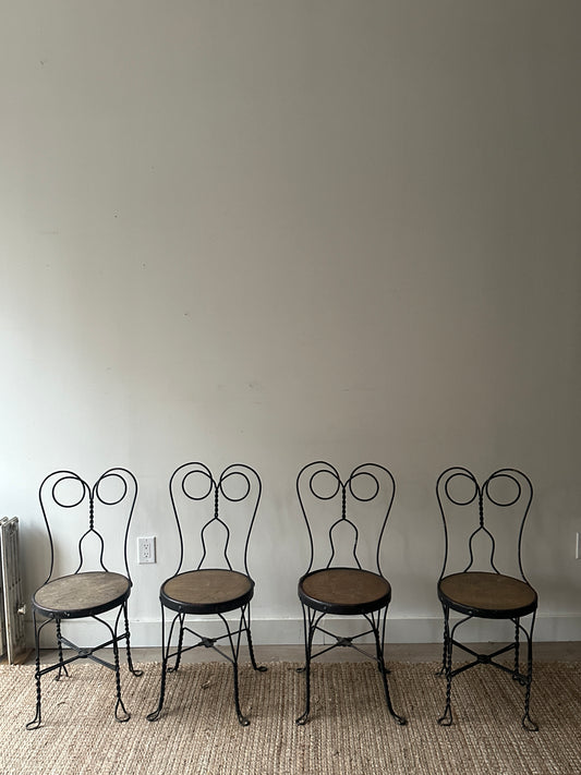 Ice cream parlor chairs. Sold individually.