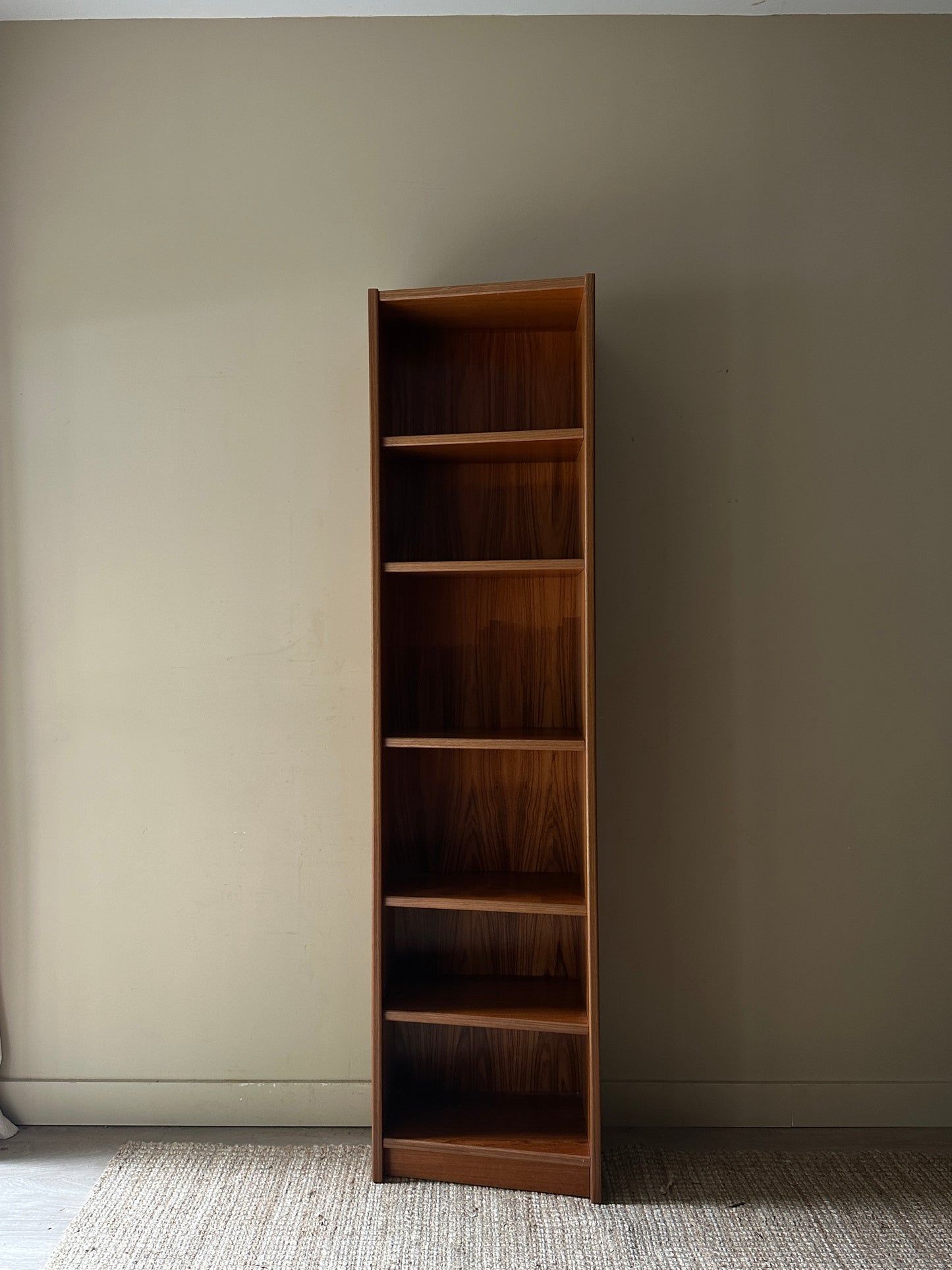 Teak corner shelf