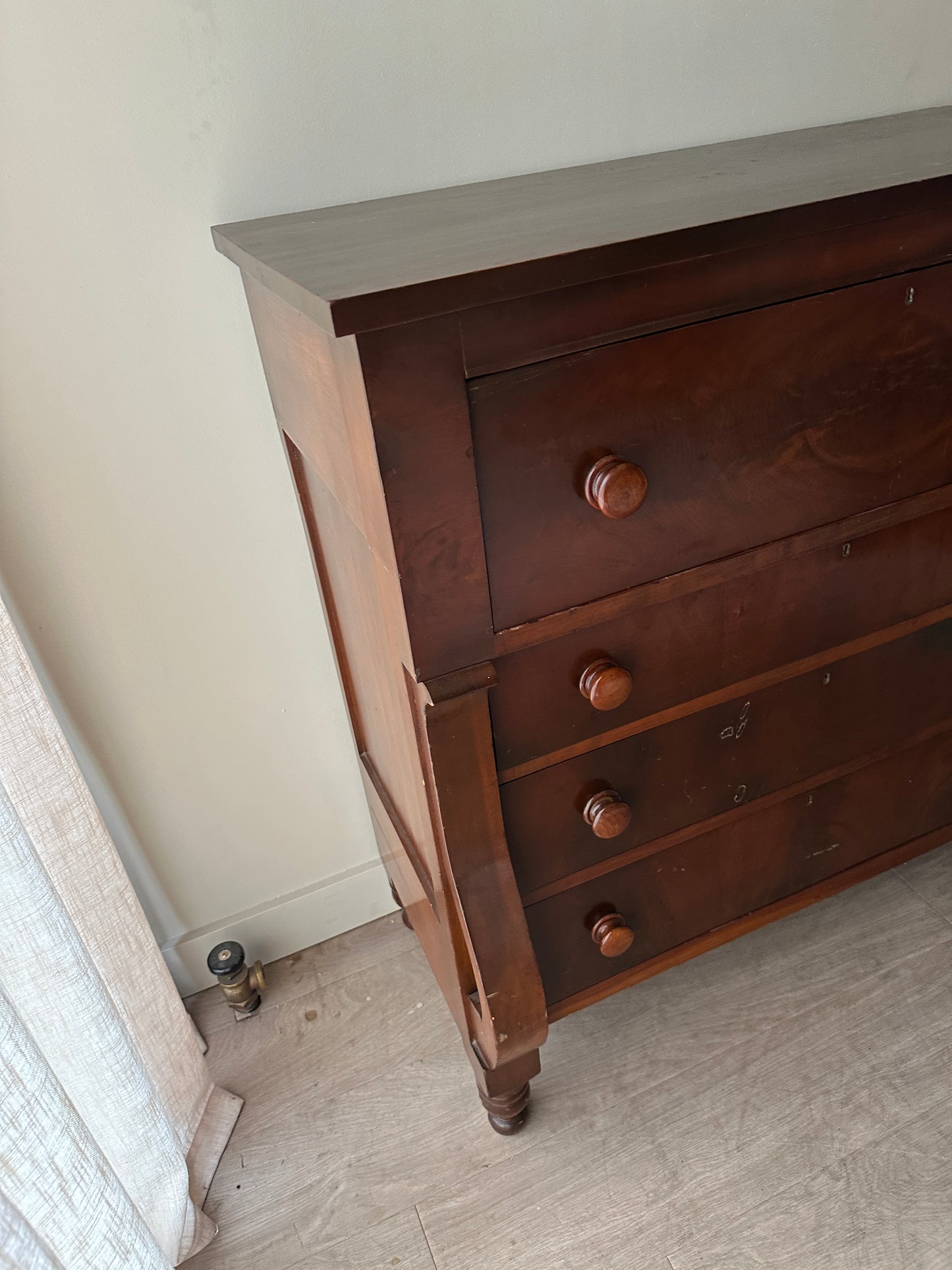 Walnut empire dresser