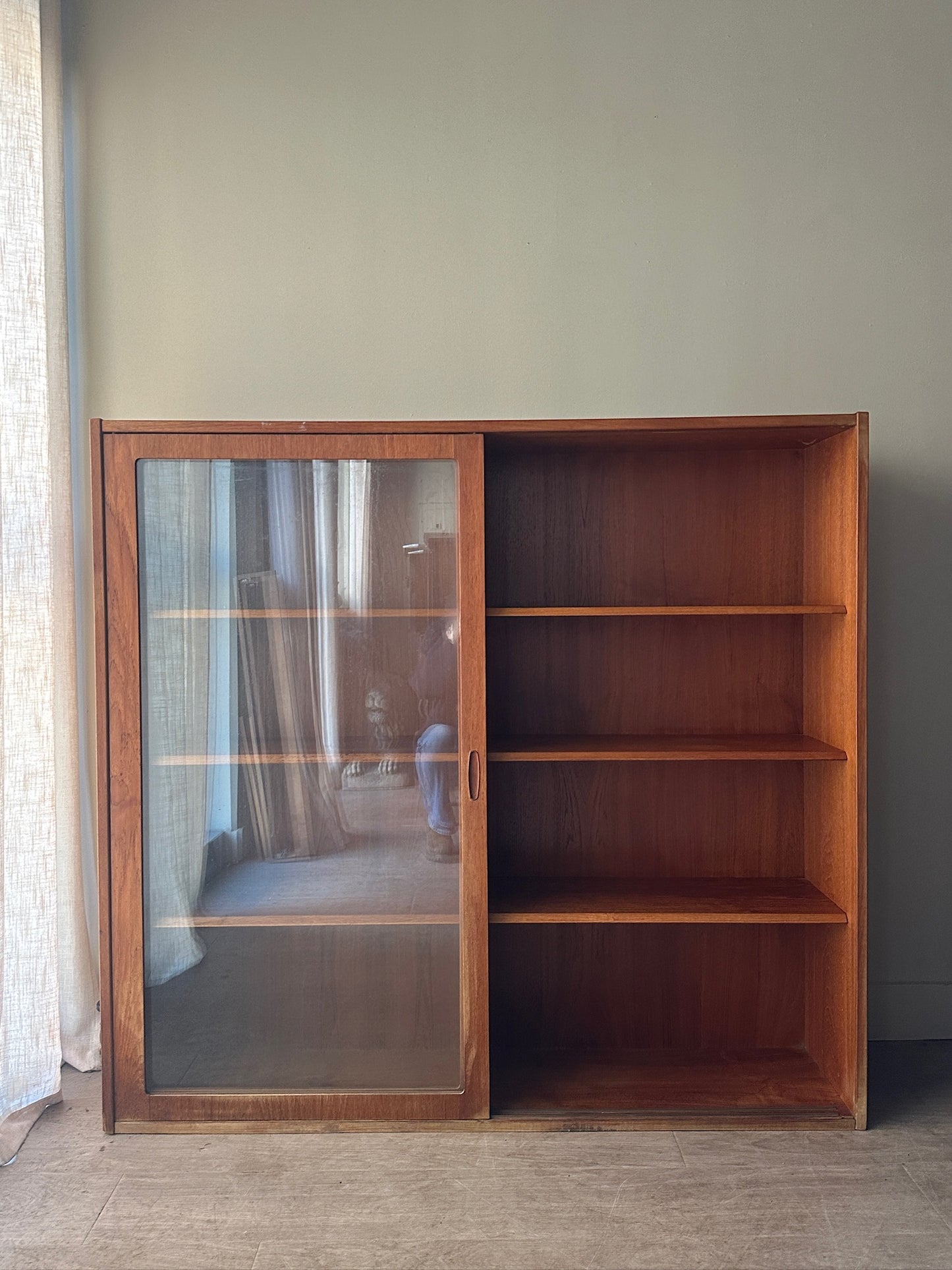 Teak display case
