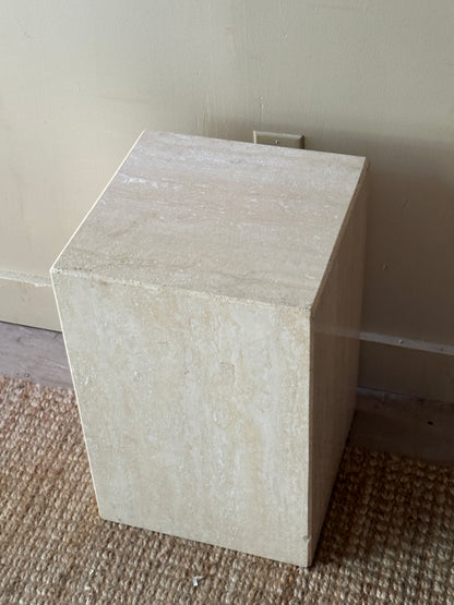 Travertine pedestal