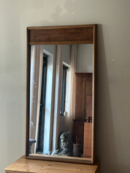 Walnut mirror with stars